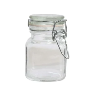 Frasco mini cuadrado con clip 100 ml