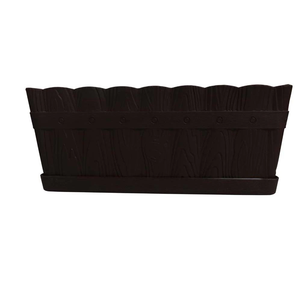 Jardinera c/base chocolate 34 cm