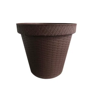 Maceta rattan redonda 42.5 cm chocolate La Ardilla