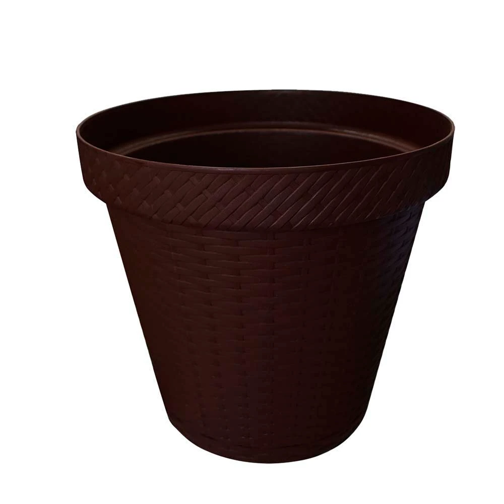 Maceta rattan redonda 20 cm chocolate La Ardilla