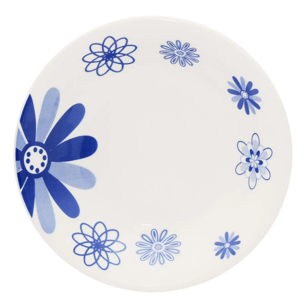 Plato Sopero 300ml Loza Blue Flower Corona
