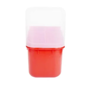 Porta Cubiertos Con Tapa y Divisiones Rojo Europlast