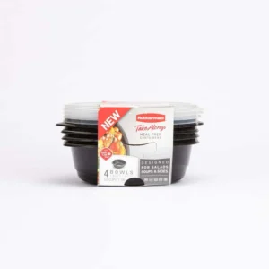 Set 4 recipientes con tapa 1.2lt