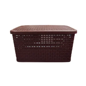 Canasta Rattan Chocolate 29cm Plástico La Ardilla