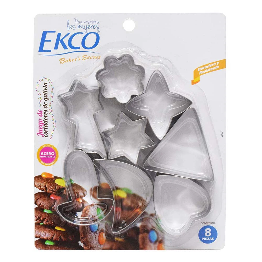 Juego corta galletas 8 pzas Ekco