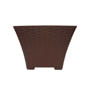 Maceta rattan cuadrada 26 cm chocolate La Ardilla