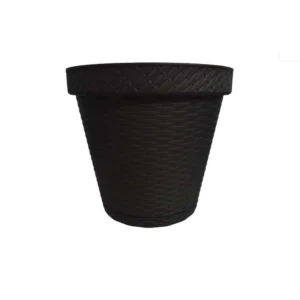 Maceta Rattan Gris Oxford 30.5cm Plástico La Ardilla