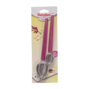 Juego de 2 Cucharas para Decoración Acero Inoxidable Metaltex