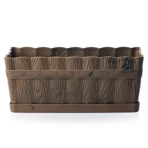 Maceta Jardinera Nogal 34x17cm Plástico La Ardilla
