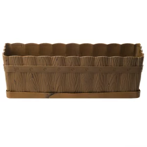 Maceta Jardinera Caoba 44x17cm Plástico La Ardilla