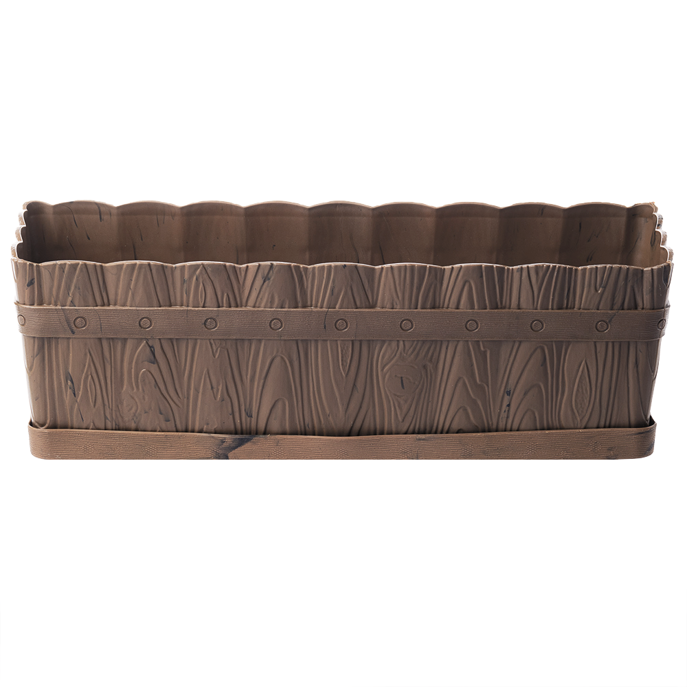 Maceta Jardinera Nogal 44x17 Plástico La Ardilla