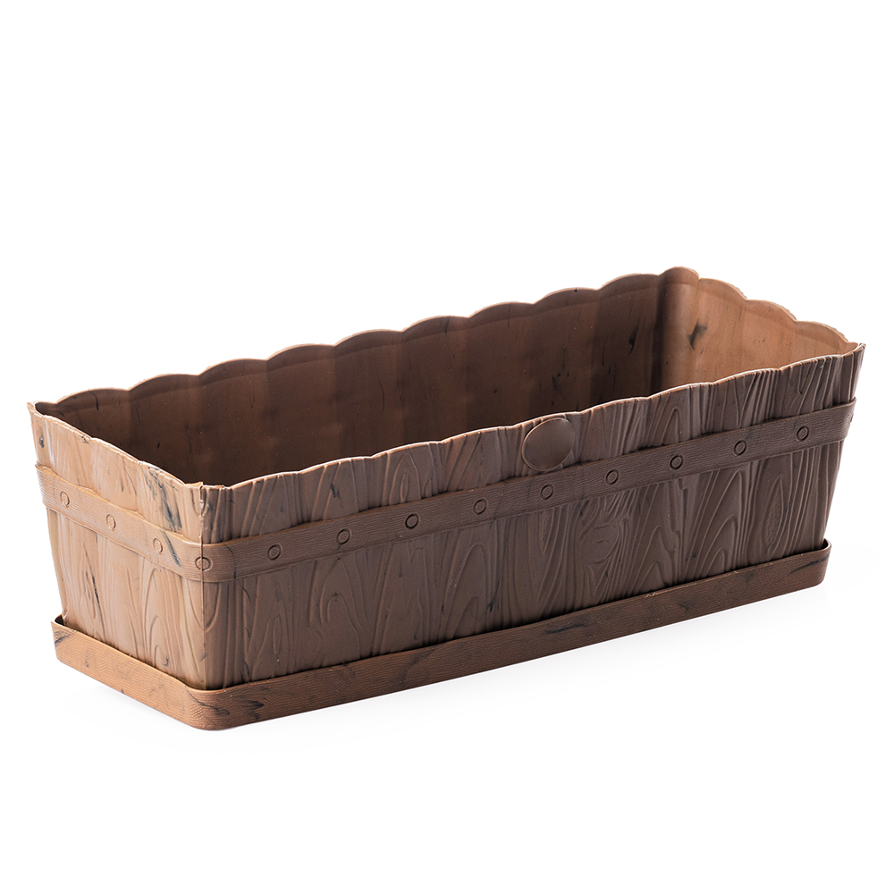 Maceta Jardinera Nogal 44x17 Plástico La Ardilla - Imagen 2