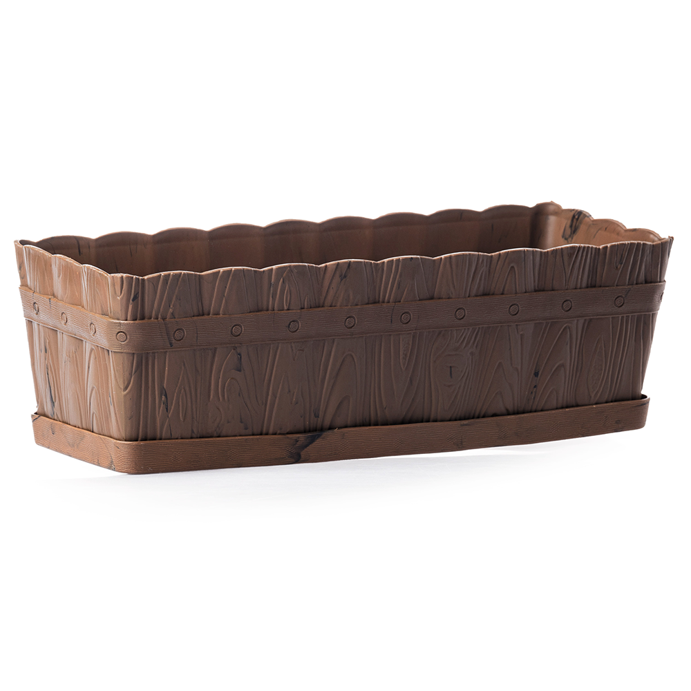 Maceta Jardinera Nogal 44x17 Plástico La Ardilla - Imagen 3