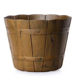 Maceta Redonda Caoba 36cm Plástico La Ardilla