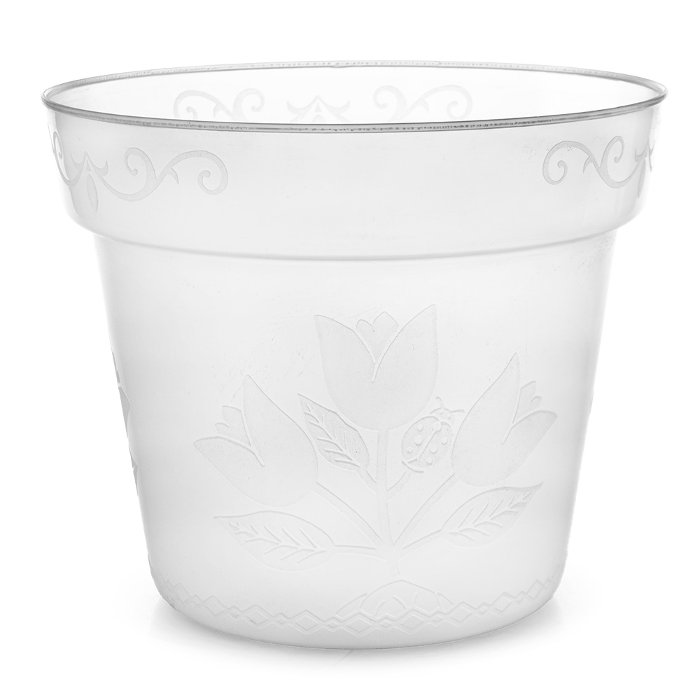 Maceta Orquídea 20cm Plástico Transparente