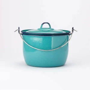 Olla convexa turquesa 3L con tapa Cinsa