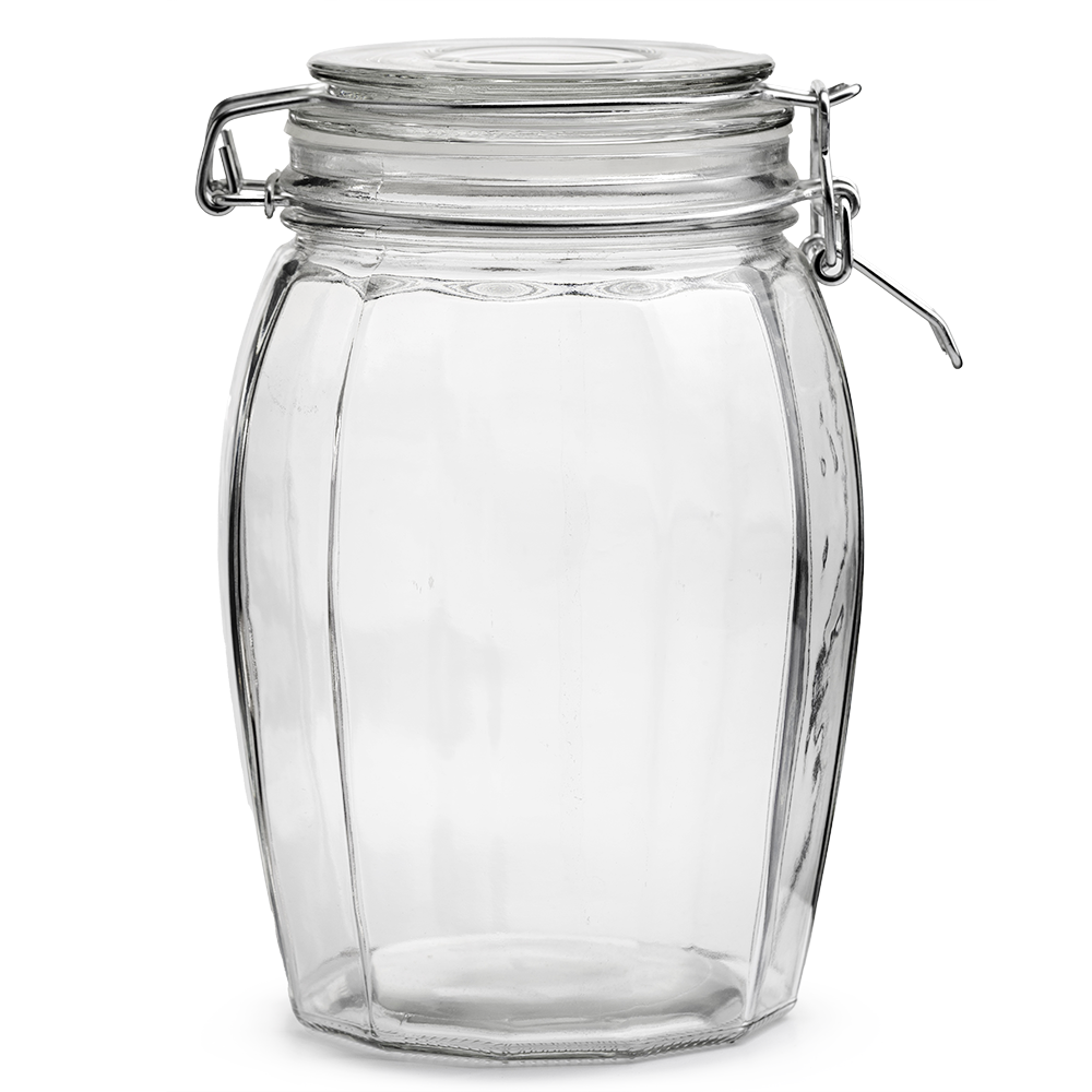 Brocal Hermético Barril 1.2L Vidrio Omibel