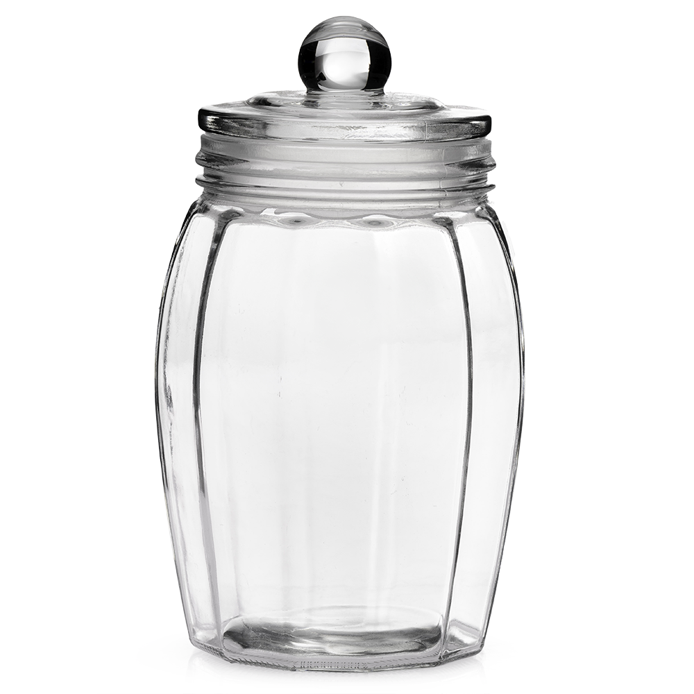 Frasco Hermético Labrado 1.2L Vidrio Omibel