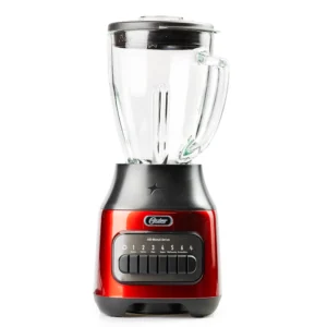 Licuadora 6 Velocidades kitchen Roja Metalico Oster