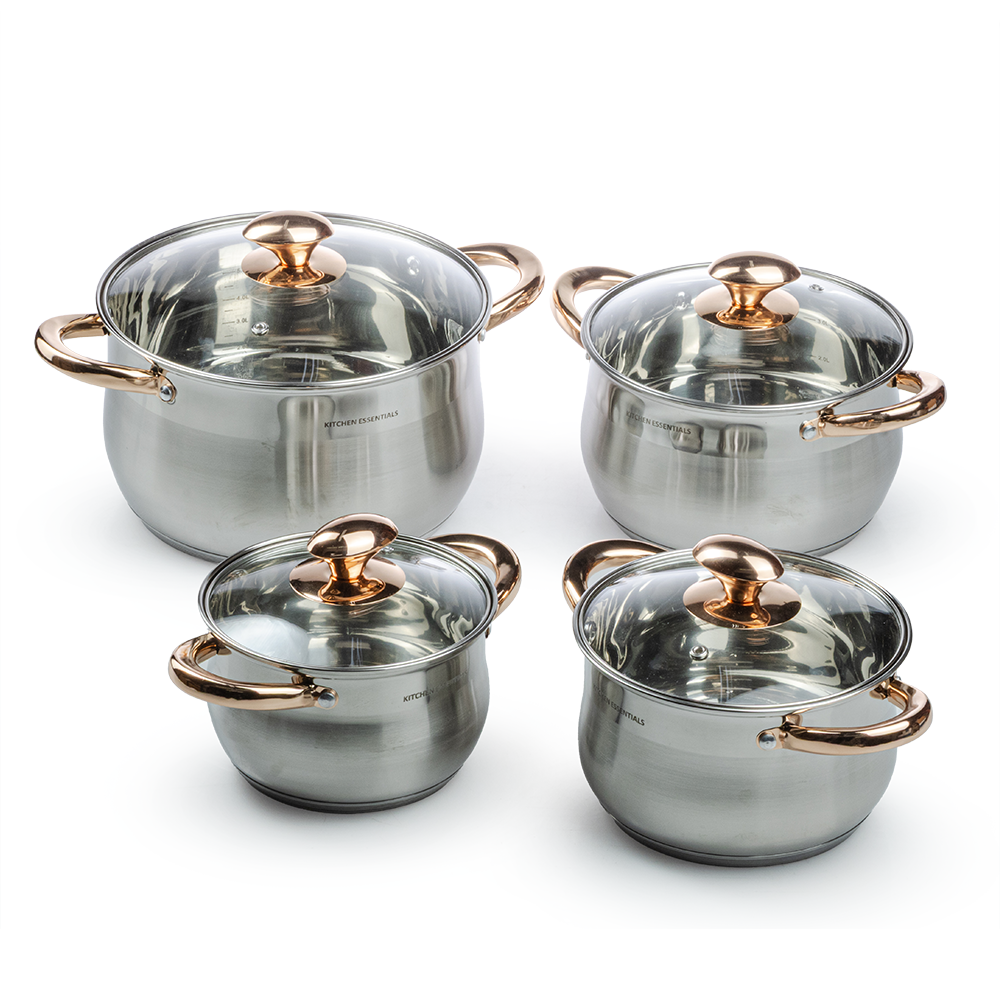Juego de 4 Cacerolas Oporto Acero Inoxidable - Imagen 2