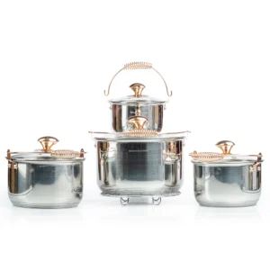 Juego de 4 Ollas Lisboa Acero Inoxidable