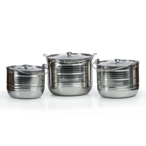 Juego de 3 Vaporeras Acero Inoxidable