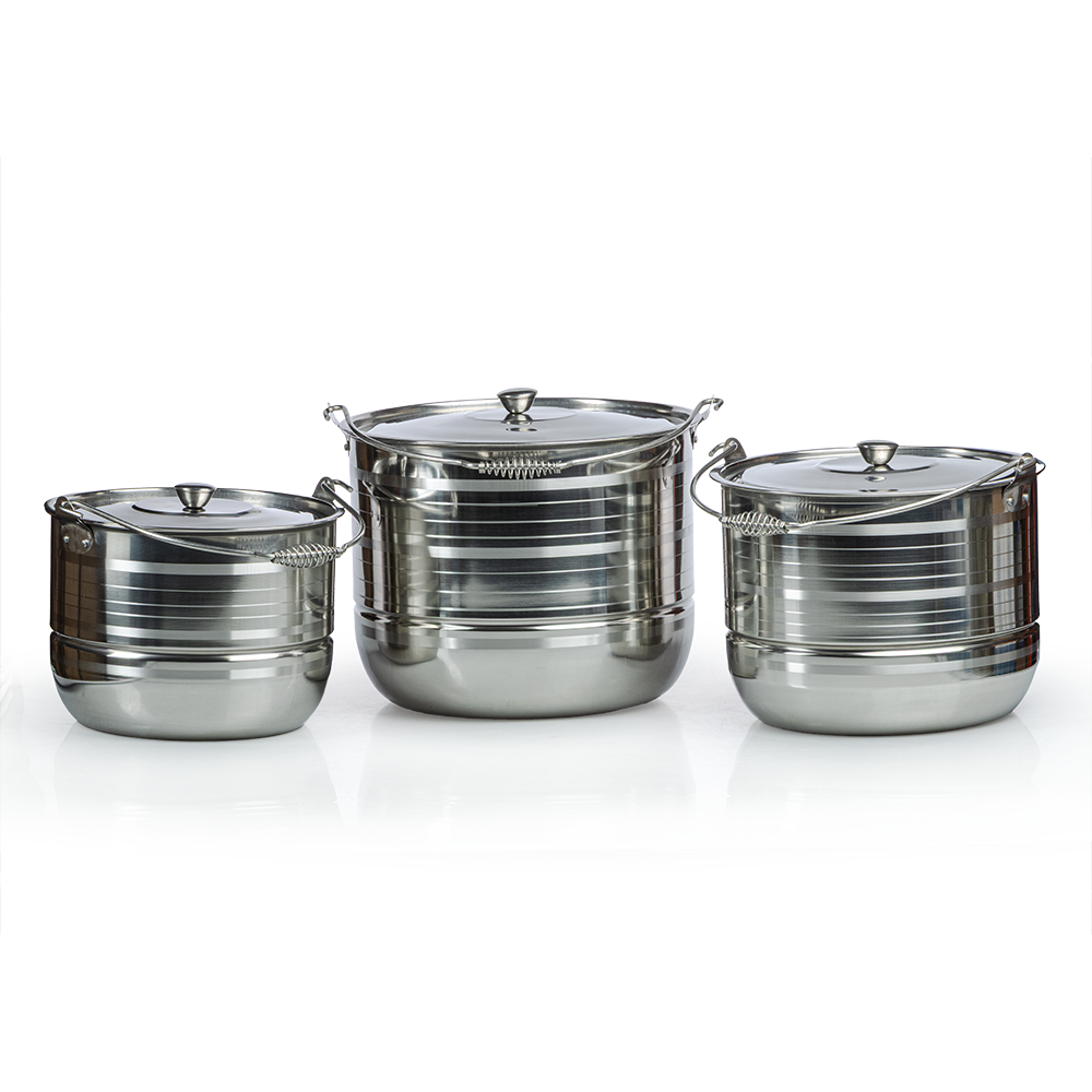 Juego de 3 Vaporeras Acero Inoxidable