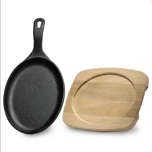 Plancha Hierro Fundido Ovalada Con Tabla Tramontina