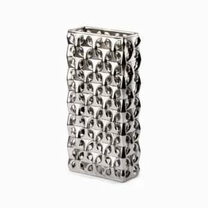 Jarrón Stella Plateado Grande Cerámica Love And Lemons