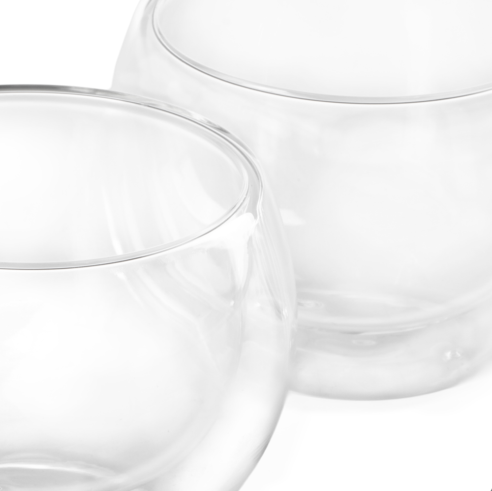 Juego De 2 Tazas Doble Pared 275ml Vidrio Nuvó - Imagen 5