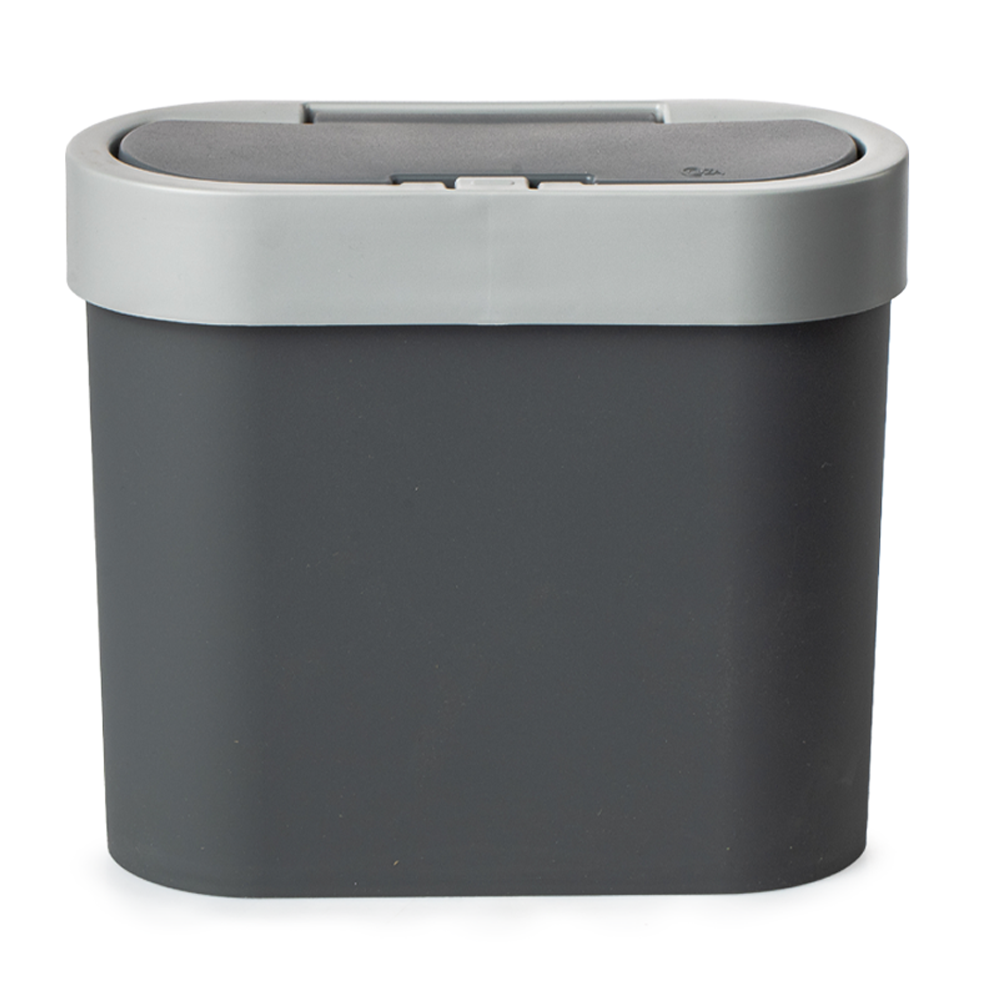 Contenedor De Basura Gris 2.8L Plástico Coza