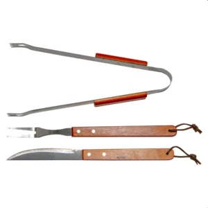 Juego 3 Piezas Utensilios Asadores Acero Inoxidable Metaltex