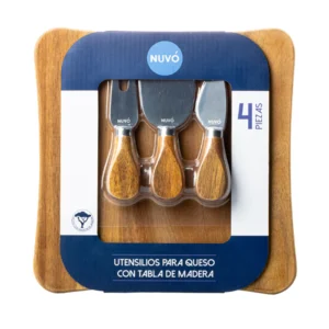 Utensilios Para Quesos Con Tabla Madera Nuvó