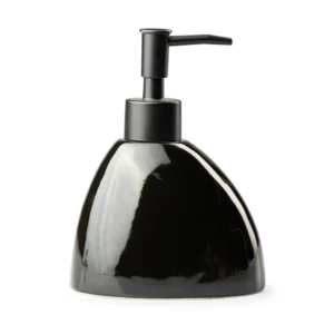 Dispensador De Jabón Negro 250ml Cerámica Top Choice