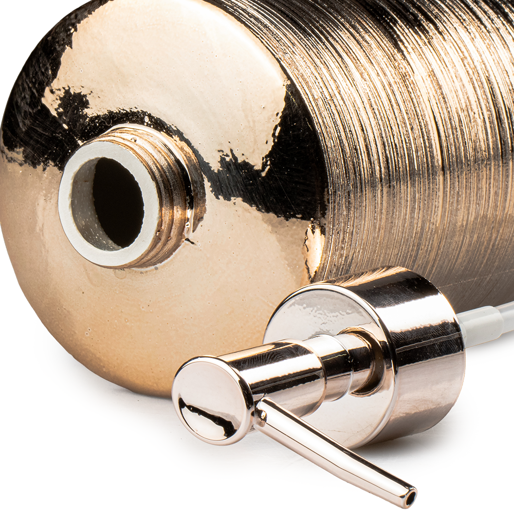 Dispensador De Jabón Dorado 450ml Cerámica Top Choice - Imagen 4