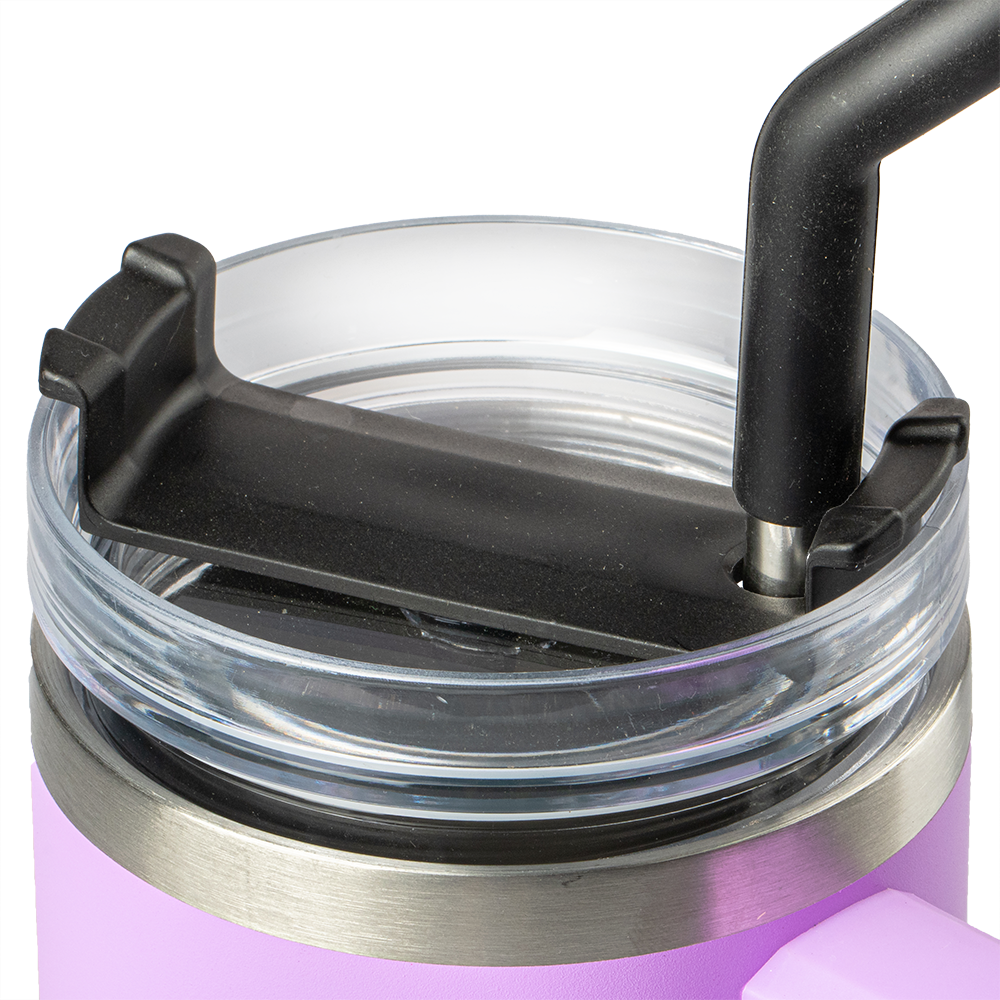 Termo Con Popote Púrpura 1.2L Acero Inoxidable Nuvó - Imagen 4